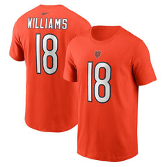 Caleb Williams Chicago Bears Name & Number T-Shirt - Orange - Nike
