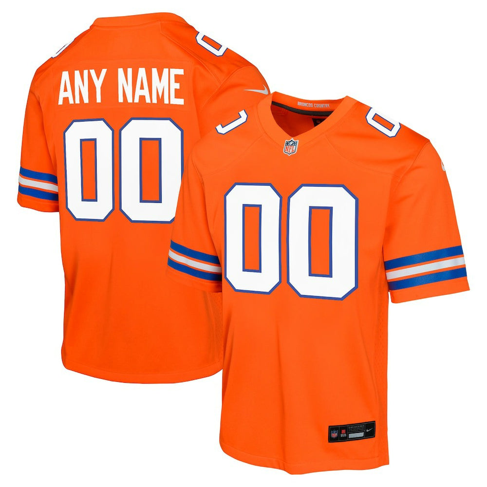 Denver Broncos Youth Mile High Collection 1977 Throwback Custom Game Jersey - Orange - Nike