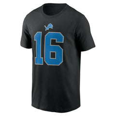 Jared Goff Detroit Lions Name & Number T-Shirt - Black - Nike