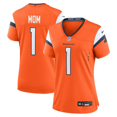 Denver Broncos Women's #1 Mom Game Jersey - Orange - Nike
