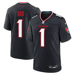 Houston Texans #1 Dad Game Jersey - Navy - Nike