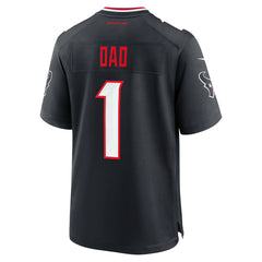 Houston Texans #1 Dad Game Jersey - Navy - Nike