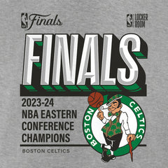 Fanatics Boston Celtics Women's 2024 Eastern Conference Champions Locker Room Post Up Move V-Neck T-Shirt Steel