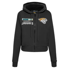 Jacksonville Jaguars Pro Standard Women's Split Logo Full-Zip Hoodie - Black - NFL