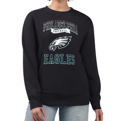 Philadelphia Eagles G-III 4Her by Carl Banks Women's Team Logo Graphic Tri-Blend Pullover Sweatshirt - Black - NFL