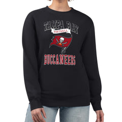 Tampa Bay Buccaneers G-III 4Her by Carl Banks Women's Team Logo Graphic Tri-Blend Pullover Sweatshirt - Black - NFL