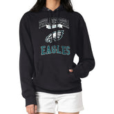 Philadelphia Eagles G-III 4Her by Carl Banks Women's Team Logo Graphic Fleece Tri-Blend Pullover Hoodie - Black - NFL