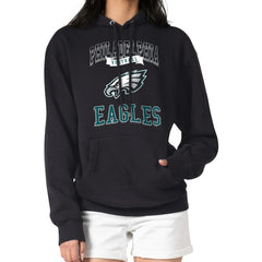 Philadelphia Eagles G-III 4Her by Carl Banks Women's Team Logo Graphic Fleece Tri-Blend Pullover Hoodie - Black - NFL