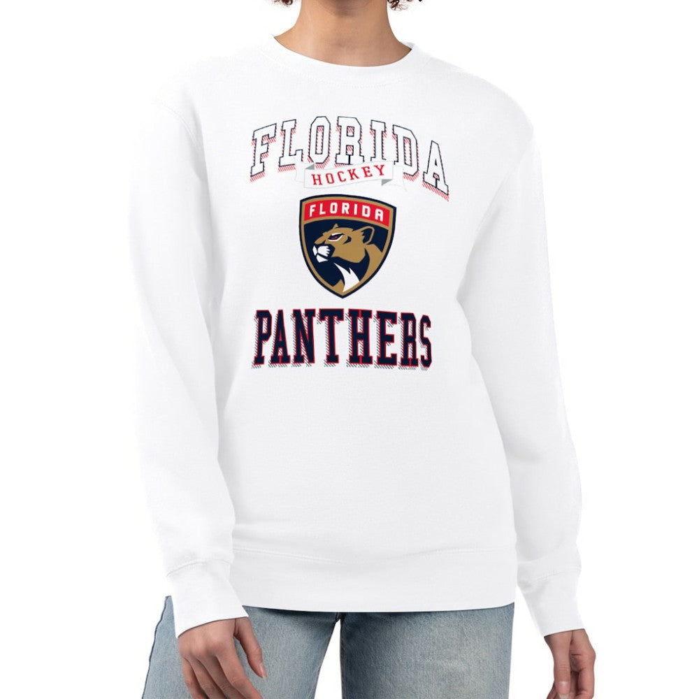 Florida Panthers G-III 4Her by Carl Banks Women's Team Logo Tri-Blend Fleece Pullover Sweatshirt - White | NHL online