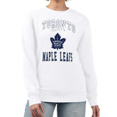 Toronto Maple Leafs G-III 4Her by Carl Banks Women's Team Logo Tri-Blend Fleece Pullover Sweatshirt - White | NHL on sale