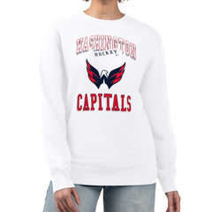 Washington Capitals G-III 4Her by Carl Banks Women's Team Logo Tri-Blend Fleece Pullover Sweatshirt - White | NHL online