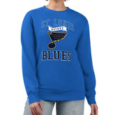 St. Louis Blues G-III 4Her by Carl Banks Women's Team Logo Tri-Blend Fleece Pullover Sweatshirt - Blue | NHL near me
