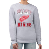Detroit Red Wings G-III 4Her by Carl Banks Women's Team Logo Tri-Blend Fleece Pullover Sweatshirt - Heather Gray | NHL on sale