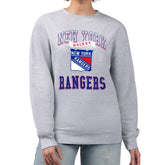 New York Rangers G-III 4Her by Carl Banks Women's Team Logo Tri-Blend Fleece Pullover Sweatshirt - Heather Gray | NHL Lifestyle