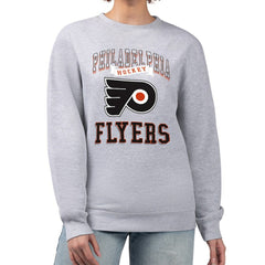 Philadelphia Flyers G-III 4Her by Carl Banks Women's Team Logo Tri-Blend Fleece Pullover Sweatshirt - Heather Gray | NHL online