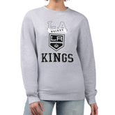 Los Angeles Kings G-III 4Her by Carl Banks Women's Team Logo Tri-Blend Fleece Pullover Sweatshirt - Heather Gray | NHL Lifestyle