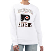 Philadelphia Flyers G-III 4Her by Carl Banks Women's Team Logo Tri-Blend Fleece Pullover Sweatshirt - White | NHL Lifestyle