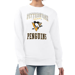 Pittsburgh Penguins G-III 4Her by Carl Banks Women's Team Logo Tri-Blend Fleece Pullover Sweatshirt - White | NHL online