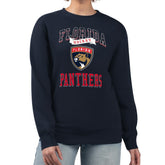 Florida Panthers G-III 4Her by Carl Banks Women's Team Logo Tri-Blend Fleece Pullover Sweatshirt - Navy | NHL Clearance