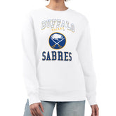 Buffalo Sabres G-III 4Her by Carl Banks Women's Team Logo Tri-Blend Fleece Pullover Sweatshirt - White | NHL Clearance