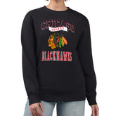 Chicago Blackhawks G-III 4Her by Carl Banks Women's Team Logo Tri-Blend Fleece Pullover Sweatshirt - Black | NHL online