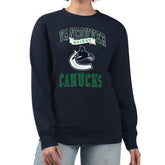 Vancouver Canucks G-III 4Her by Carl Banks Women's Team Logo Tri-Blend Fleece Pullover Sweatshirt - Navy | NHL on sale