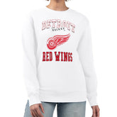 Detroit Red Wings G-III 4Her by Carl Banks Women's Team Logo Tri-Blend Fleece Pullover Sweatshirt - White | NHL Lifestyle