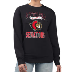 Ottawa Senators G-III 4Her by Carl Banks Women's Team Logo Tri-Blend Fleece Pullover Sweatshirt - Black | NHL online