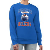 Edmonton Oilers G-III 4Her by Carl Banks Women's Team Logo Tri-Blend Fleece Pullover Sweatshirt - Royal | NHL online