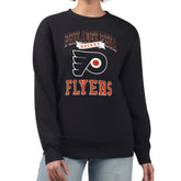 Philadelphia Flyers G-III 4Her by Carl Banks Women's Team Logo Tri-Blend Fleece Pullover Sweatshirt - Black | NHL Lifestyle