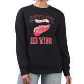 Detroit Red Wings G-III 4Her by Carl Banks Women's Team Logo Tri-Blend Fleece Pullover Sweatshirt - Black | NHL sale