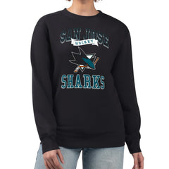 San Jose Sharks G-III 4Her by Carl Banks Women's Team Logo Tri-Blend Fleece Pullover Sweatshirt - Black | NHL on sale