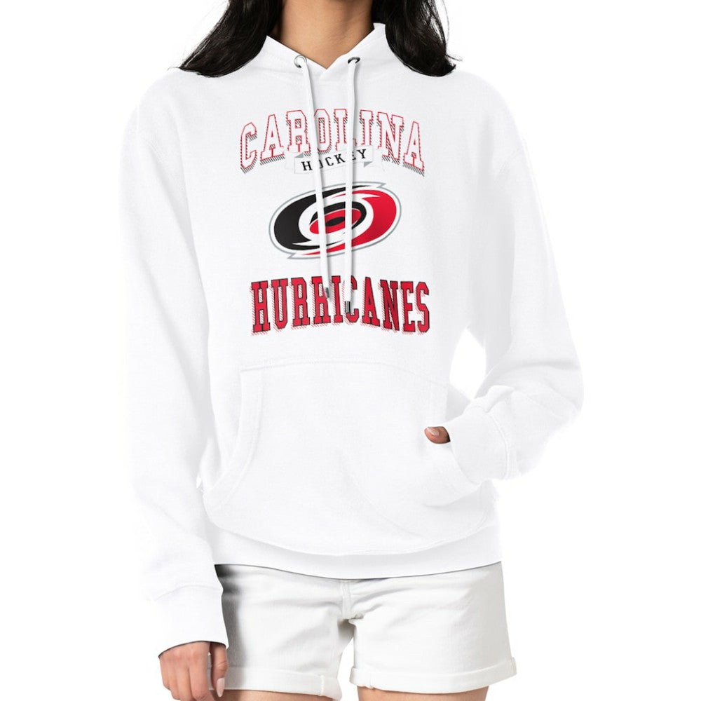 Carolina Hurricanes G-III 4Her by Carl Banks Women's Team Logo Tri-Blend Fleece Pullover Hoodie - White | NHL online