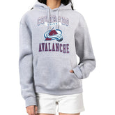 Colorado Avalanche G-III 4Her by Carl Banks Women's Team Logo Tri-Blend Fleece Pullover Hoodie - Heather Gray | NHL on sale