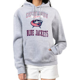 Columbus Blue Jackets G-III 4Her by Carl Banks Women's Team Logo Tri-Blend Fleece Pullover Hoodie - Heather Gray | NHL sale