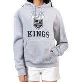 Los Angeles Kings G-III 4Her by Carl Banks Women's Team Logo Tri-Blend Fleece Pullover Hoodie - Heather Gray | NHL online
