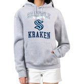 Seattle Kraken G-III 4Her by Carl Banks Women's Team Logo Tri-Blend Fleece Pullover Hoodie - Heather Gray | NHL near me