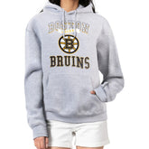 Boston Bruins G-III 4Her by Carl Banks Women's Team Logo Tri-Blend Fleece Pullover Hoodie - Heather Gray | NHL online