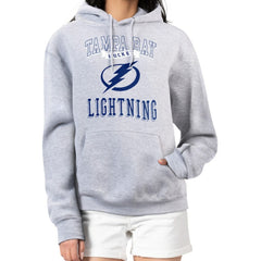Tampa Bay Lightning G-III 4Her by Carl Banks Women's Team Logo Tri-Blend Fleece Pullover Hoodie - Heather Gray | NHL on sale