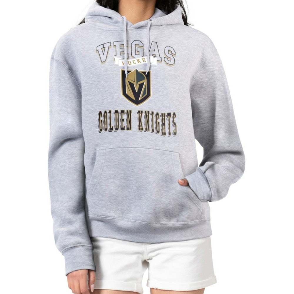 Vegas Golden Knights G-III 4Her by Carl Banks Women's Team Logo Tri-Blend Fleece Pullover Hoodie - Heather Gray | NHL discount