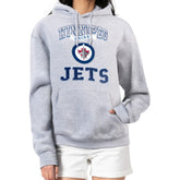Winnipeg Jets G-III 4Her by Carl Banks Women's Team Logo Tri-Blend Fleece Pullover Hoodie - Heather Gray | NHL online