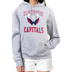Washington Capitals G-III 4Her by Carl Banks Women's Team Logo Tri-Blend Fleece Pullover Hoodie - Heather Gray | NHL on sale