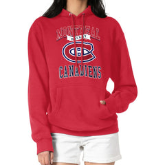 Montreal Canadiens G-III 4Her by Carl Banks Women's Team Logo Tri-Blend Fleece Pullover Hoodie - Red | NHL Lifestyle