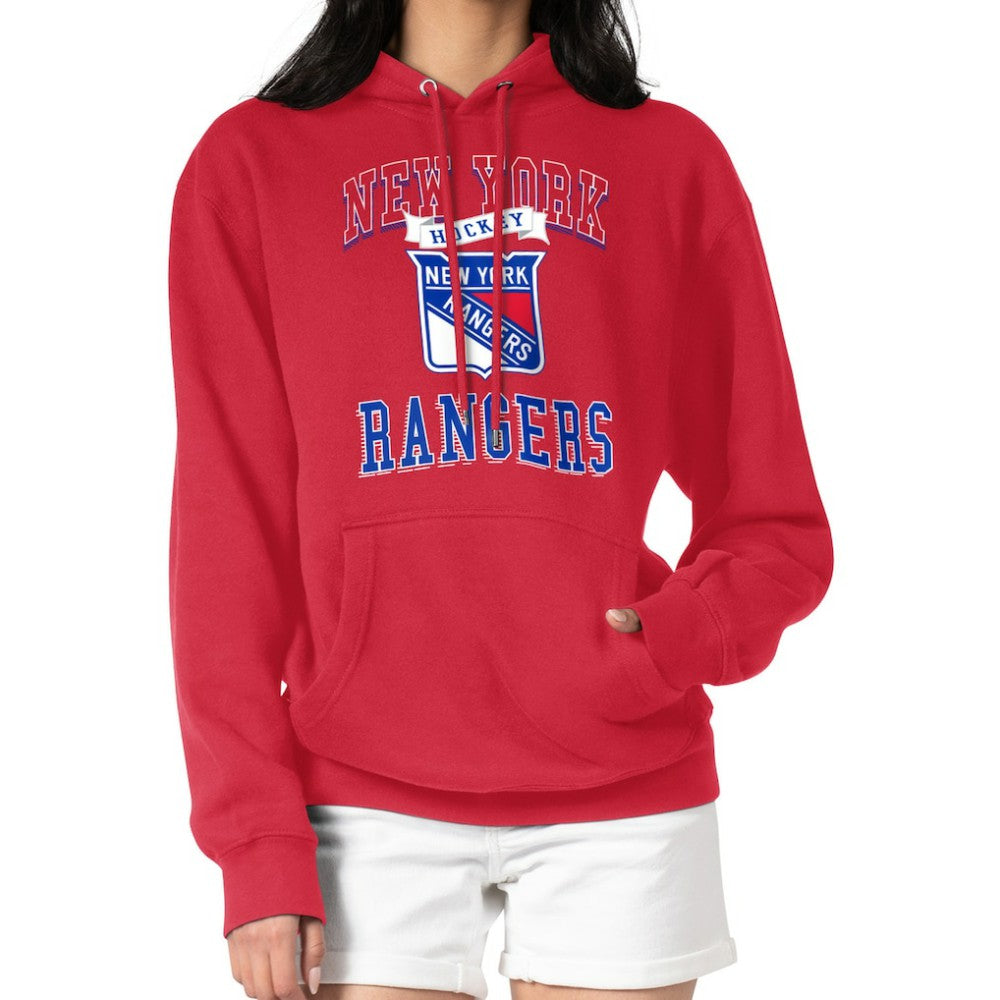 New York Rangers G-III 4Her by Carl Banks Women's Team Logo Tri-Blend Fleece Pullover Hoodie - Red | NHL online