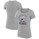 Colorado Avalanche G-III 4Her by Carl Banks Women's Super-Slim Fit Lightweight Team Logo Graphic T-Shirt - Heather Gray | NHL on sale