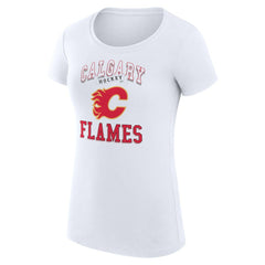 Calgary Flames G-III 4Her by Carl Banks Women's Super-Slim Fit Lightweight Team Logo Graphic T-Shirt - White | NHL near me