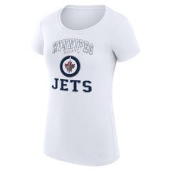 Winnipeg Jets G-III 4Her by Carl Banks Women's Super-Slim Fit Lightweight Team Logo Graphic T-Shirt - White | NHL Lifestyle