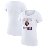 Florida Panthers G-III 4Her by Carl Banks Women's Super-Slim Fit Lightweight Team Logo Graphic T-Shirt - White | NHL Lifestyle