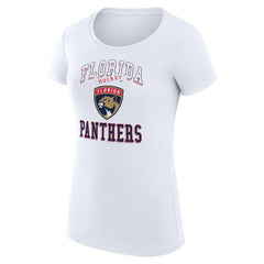 Florida Panthers G-III 4Her by Carl Banks Women's Super-Slim Fit Lightweight Team Logo Graphic T-Shirt - White | NHL Lifestyle