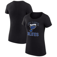 St. Louis Blues G-III 4Her by Carl Banks Women's Super-Slim Fit Lightweight Team Logo Graphic T-Shirt - Black | NHL discount